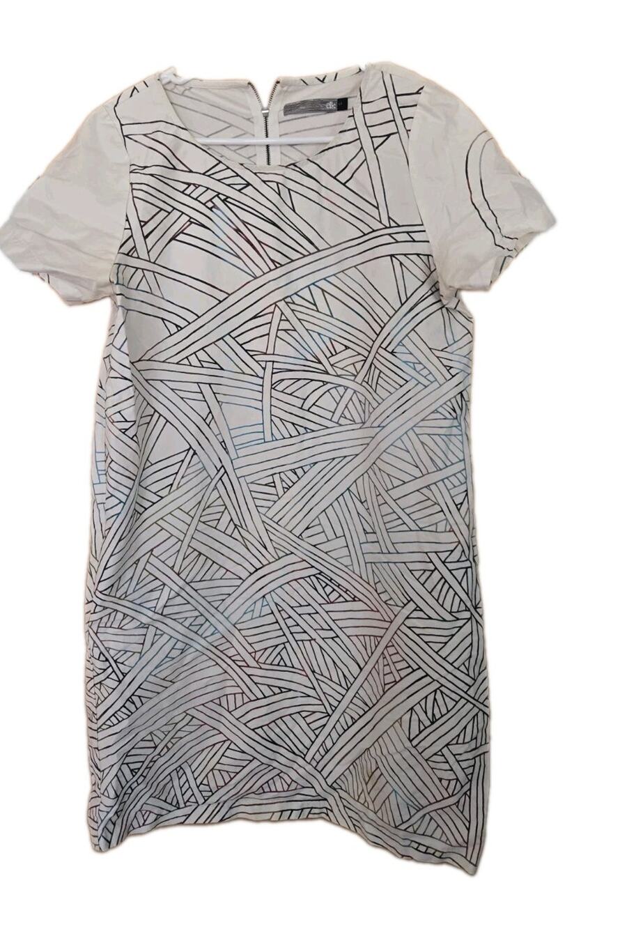 Elk The Label Dress Womans Geometric Print Size Small Cotton Blend